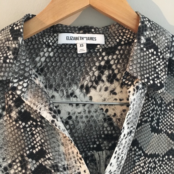 Elizabeth And James size XS ‘Kane’ Python Blouse silk shirt - Picture 6 of 9